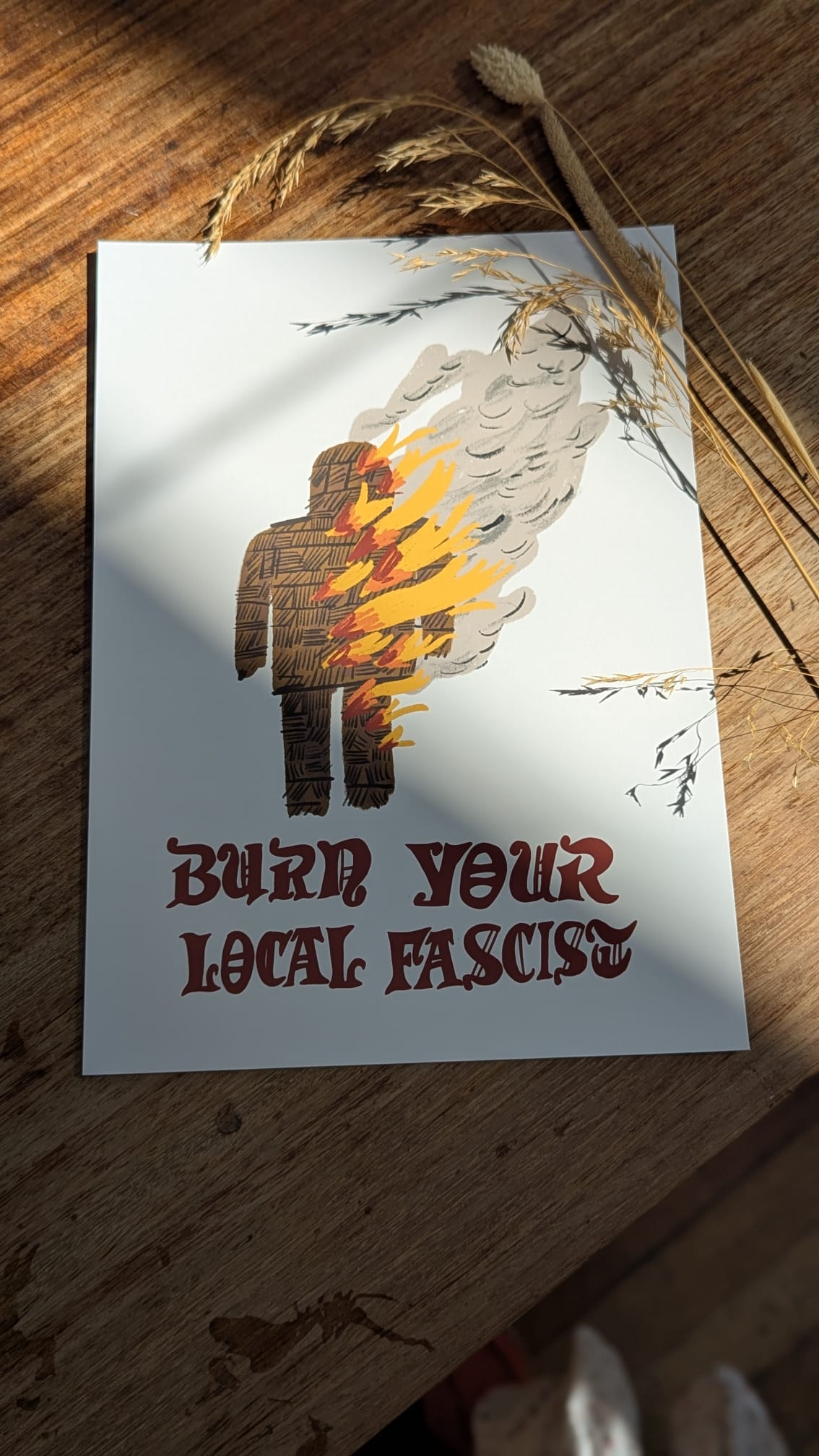 Burn you local fascist print