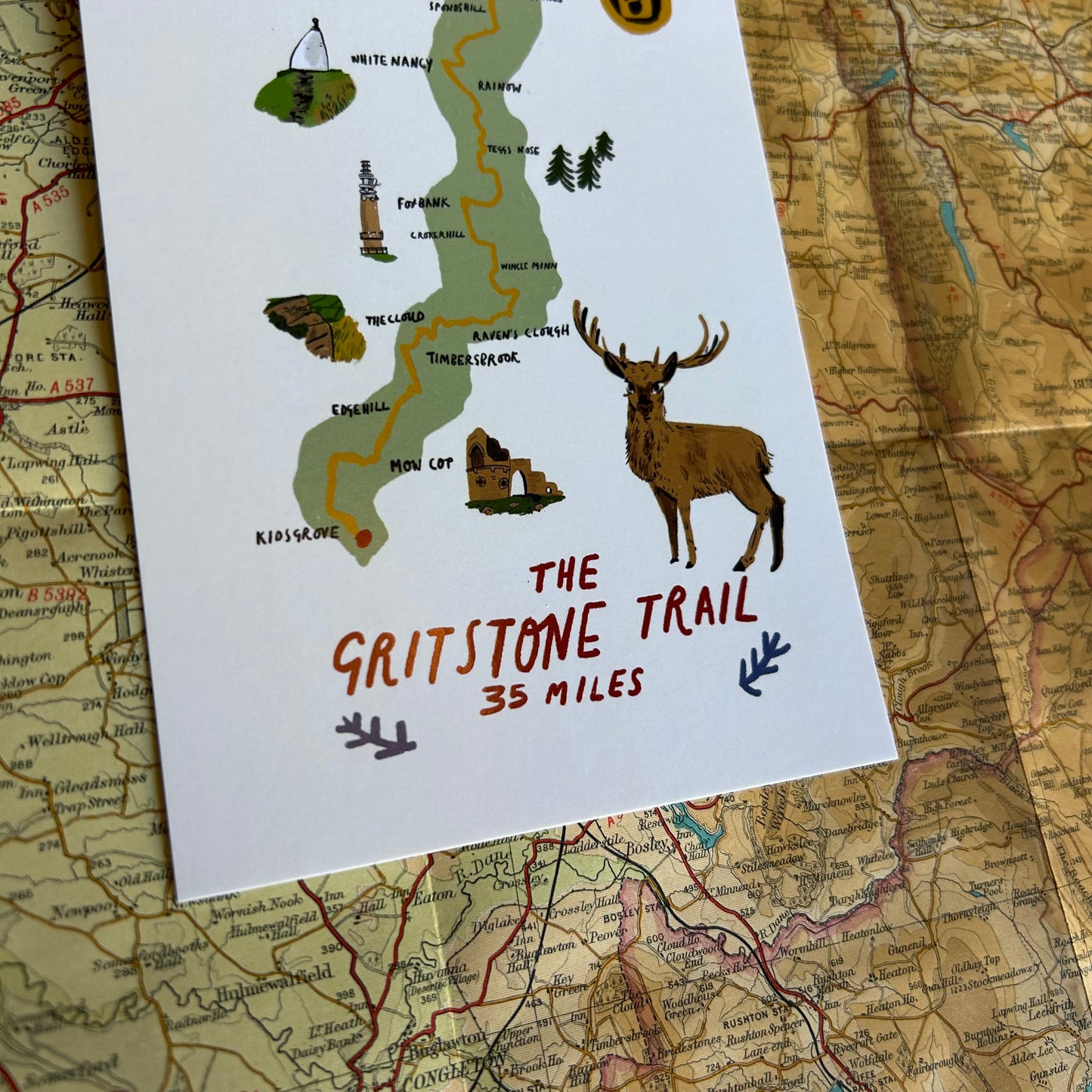 Gritstone trail postcard
