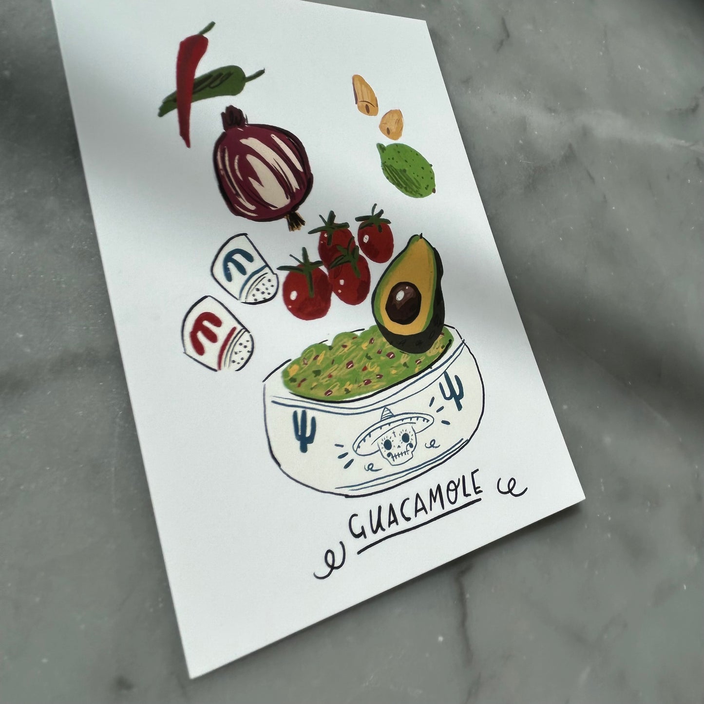 Guacamole postcard