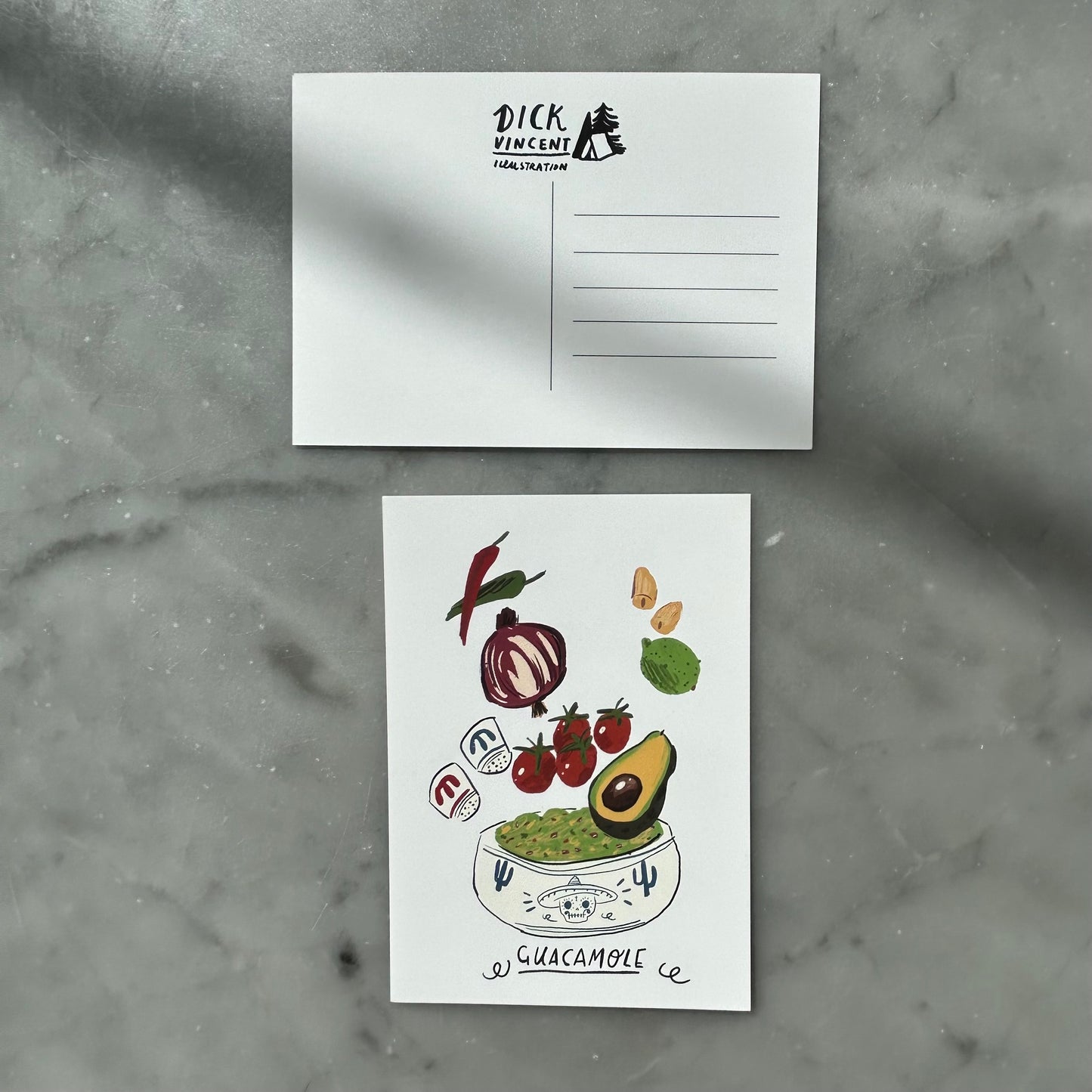 Guacamole postcard
