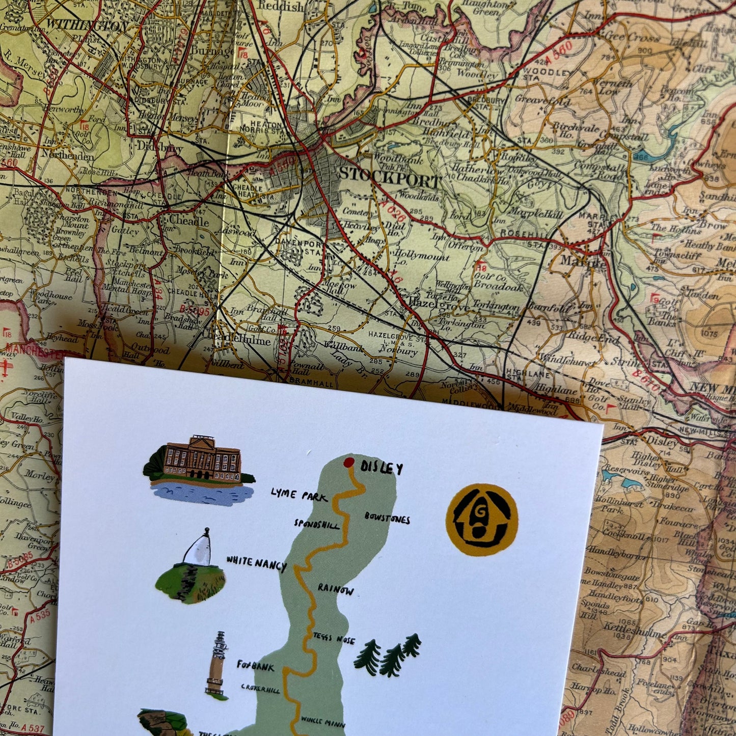 Gritstone trail postcard