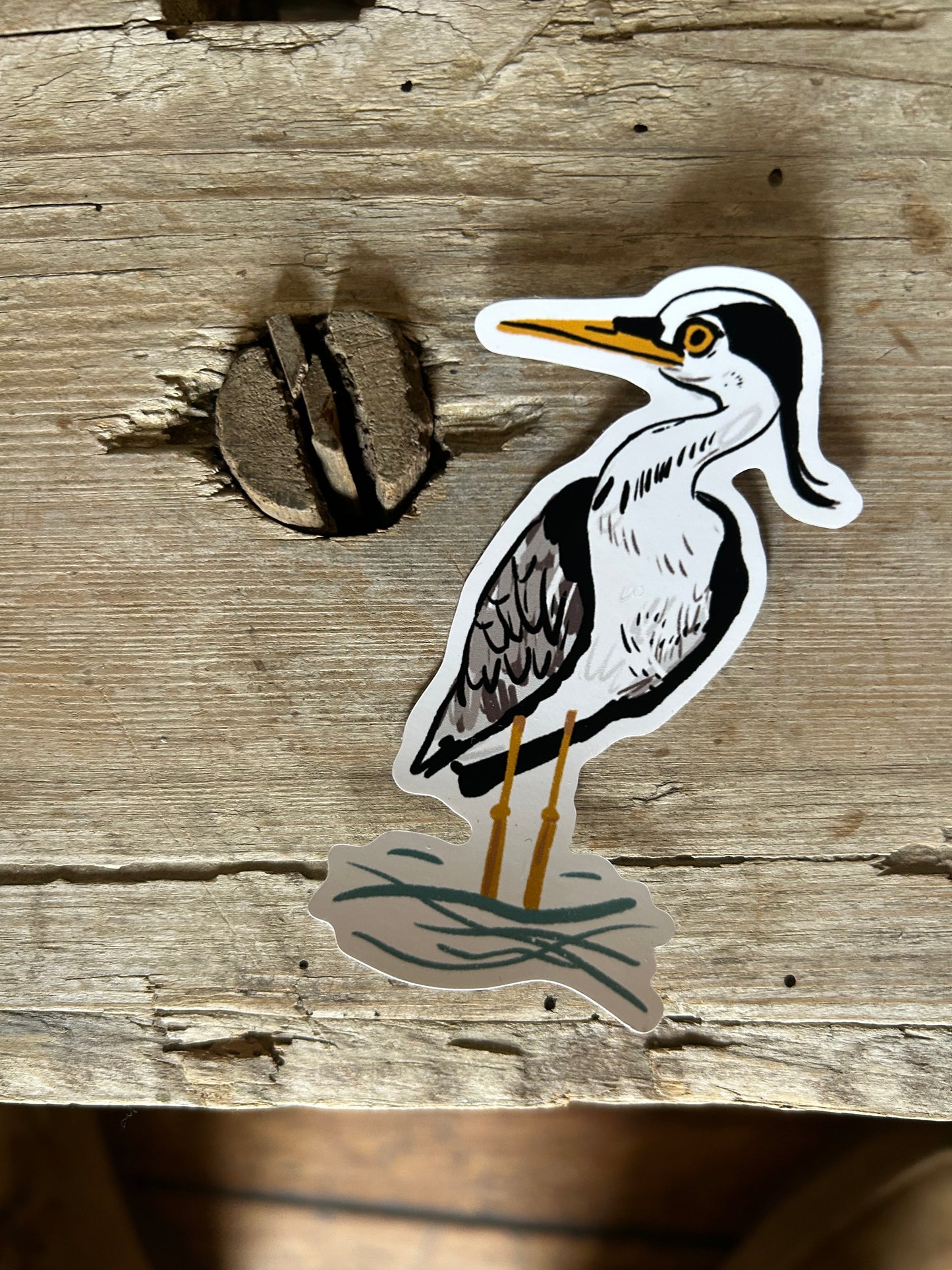 10cm heron sticker