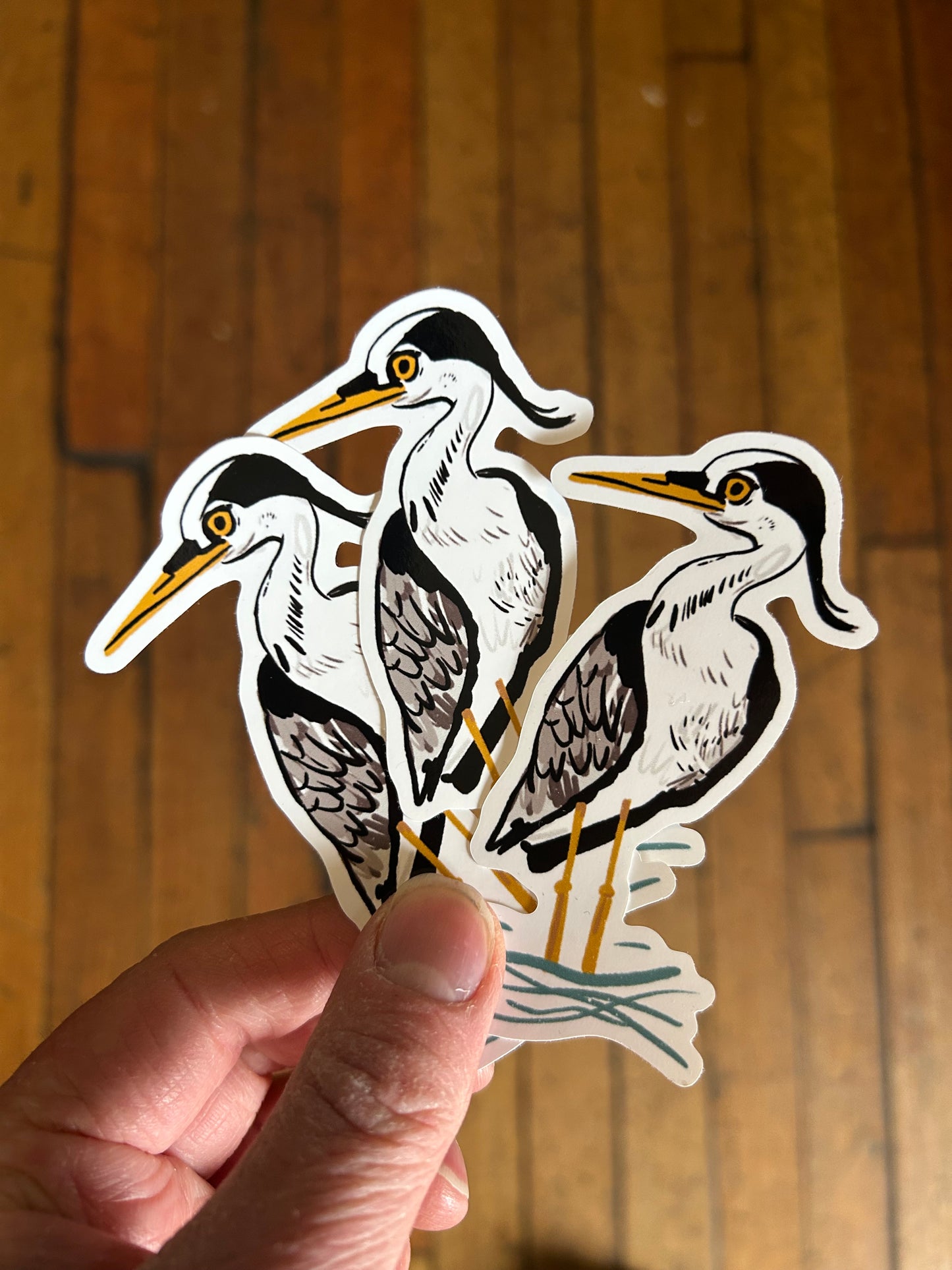 10cm heron sticker