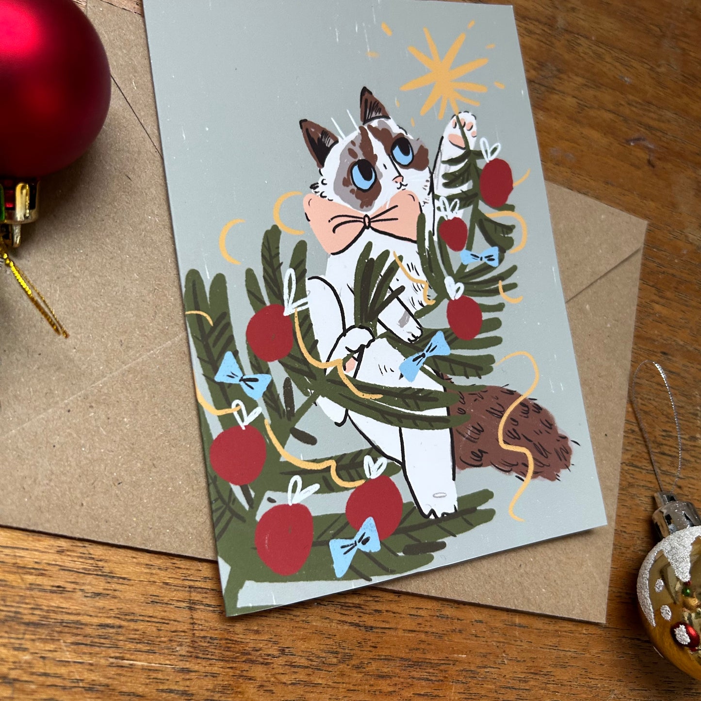 Cat Christmas card