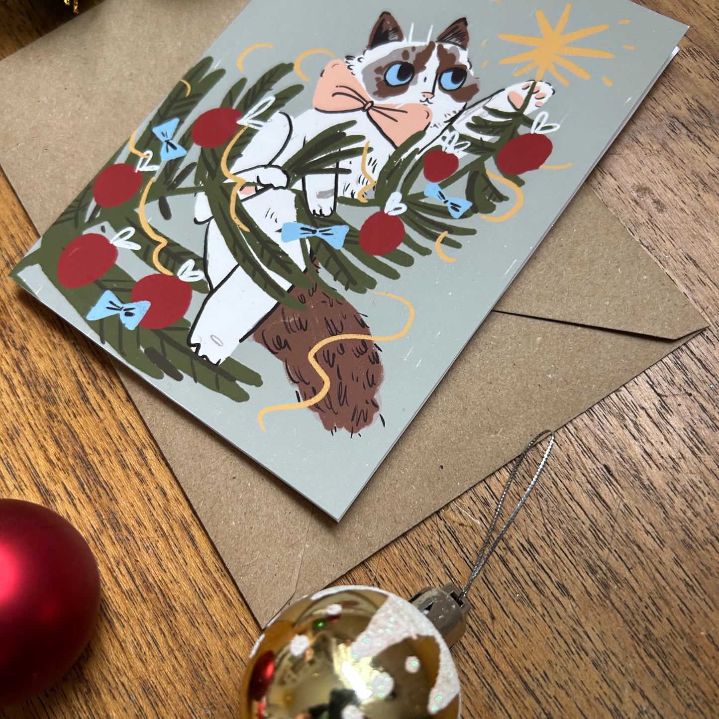 Cat Christmas card