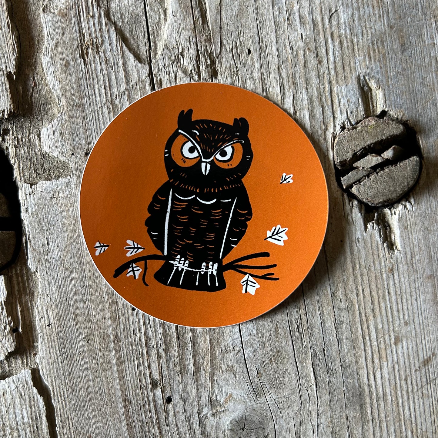 8cm owl sticker