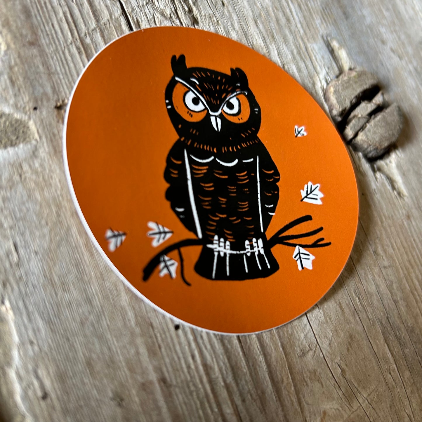 8cm owl sticker