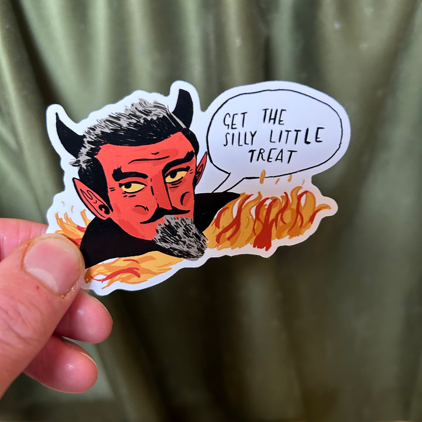 10cm silly little treat sticker