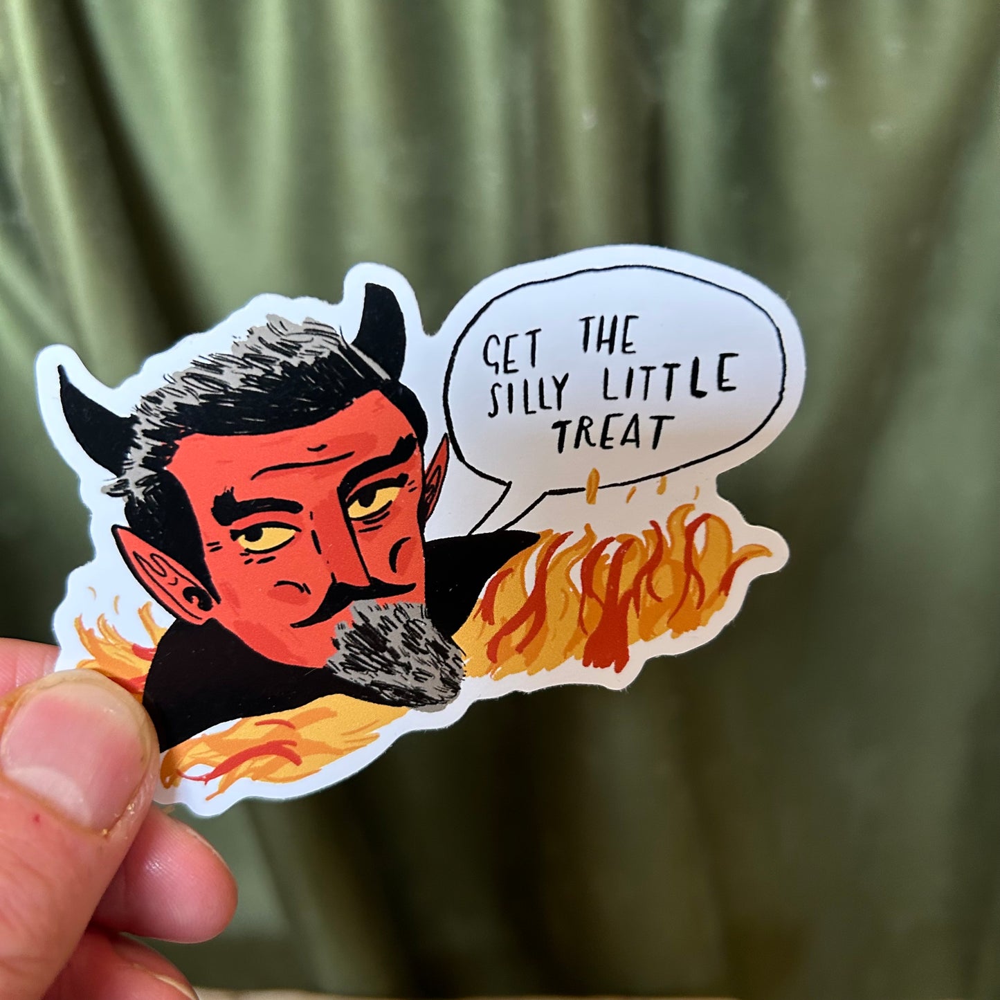 10cm silly little treat sticker