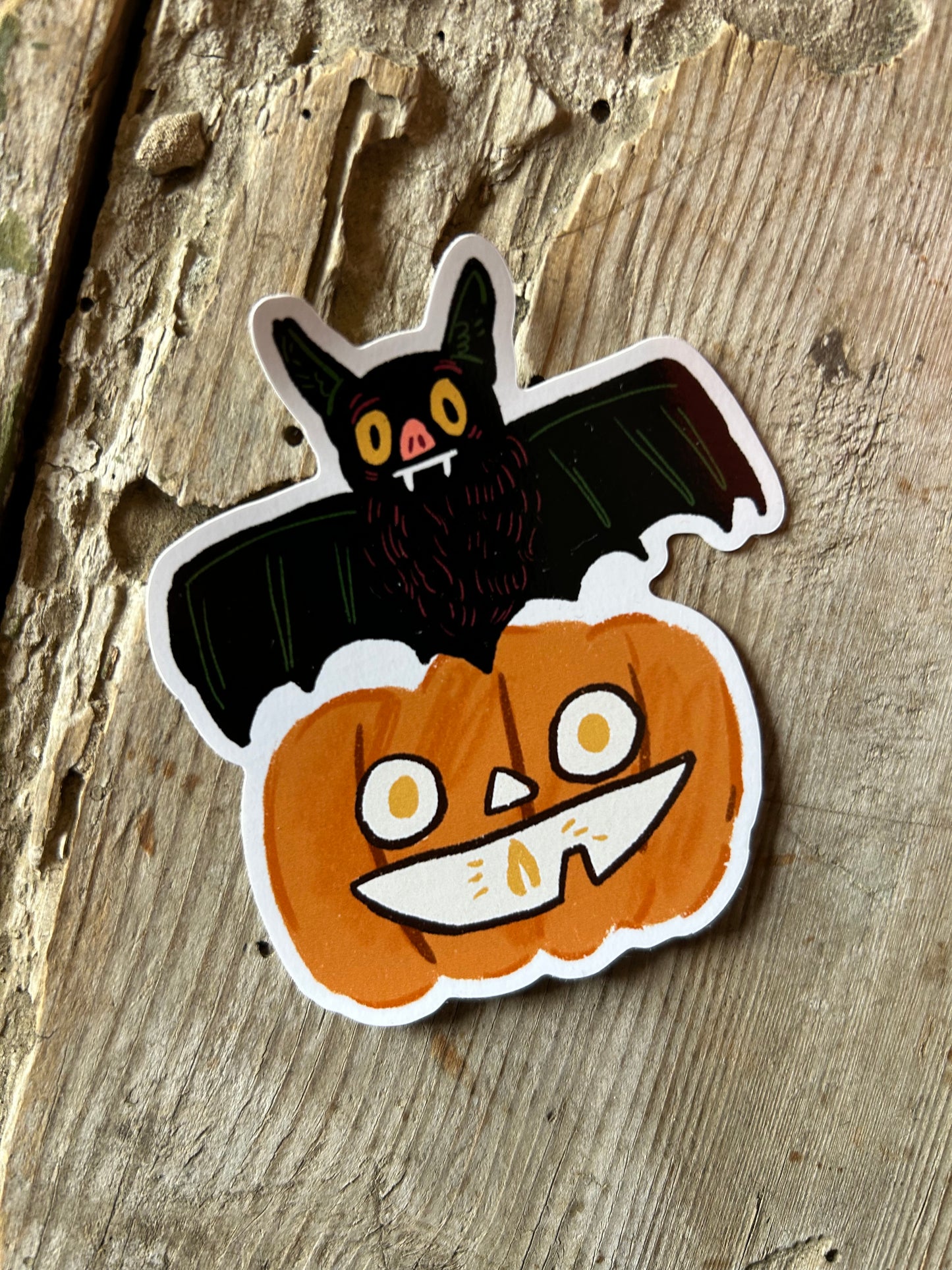 8cm pumpkin sticker