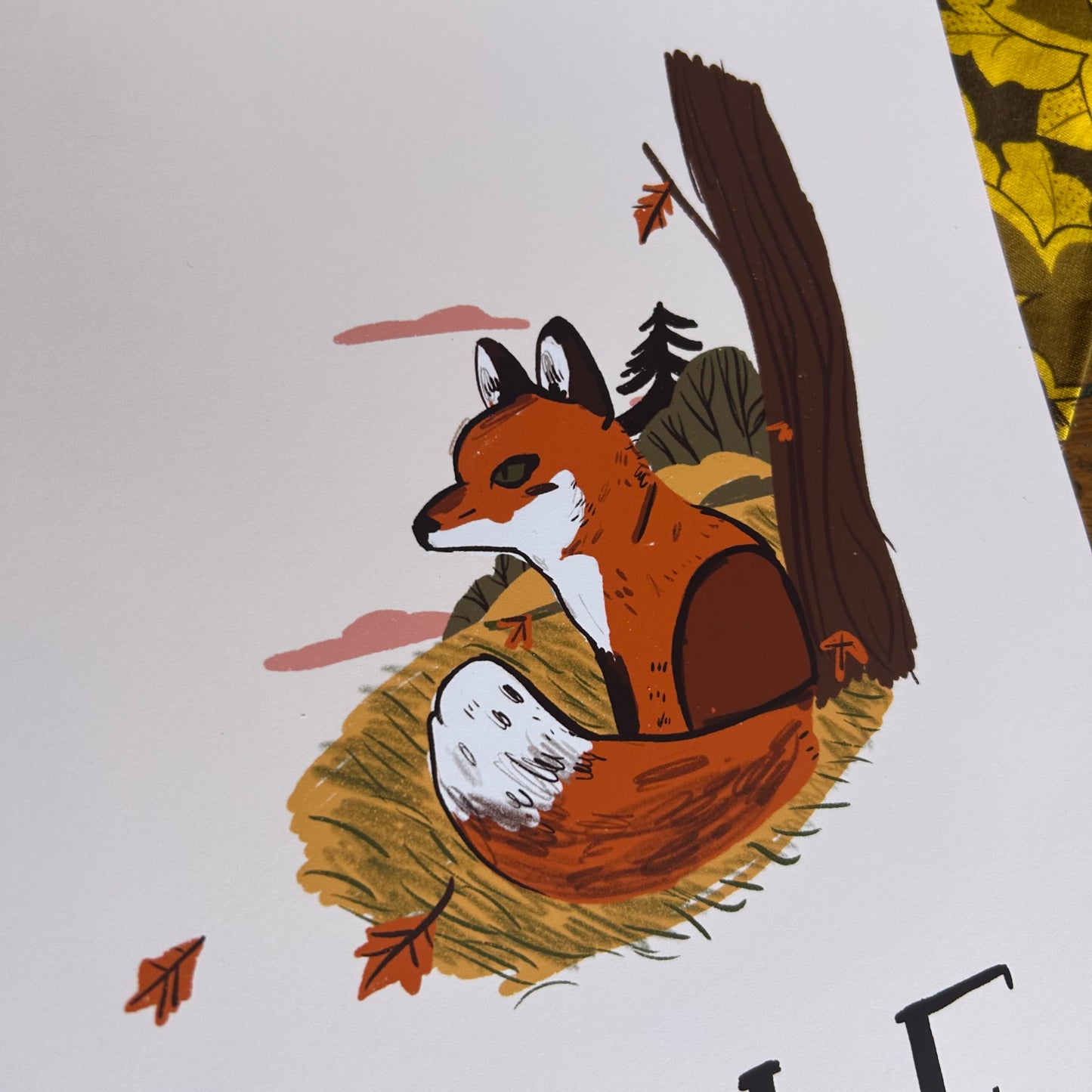 Dude I love foxes print