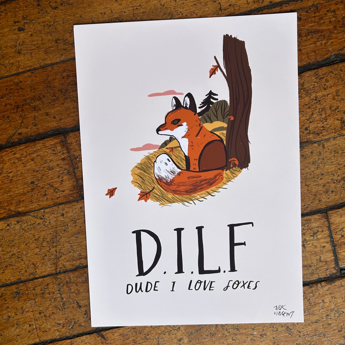 Dude I love foxes print