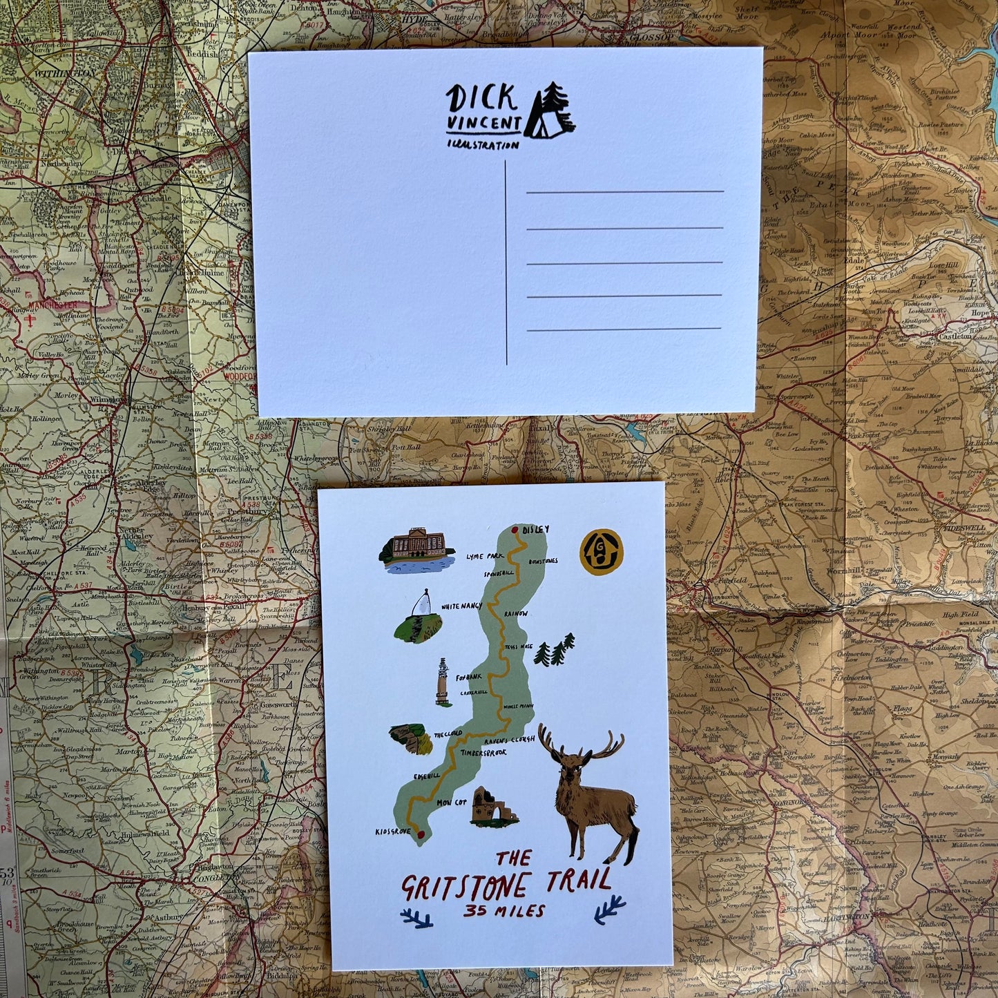 Gritstone trail postcard