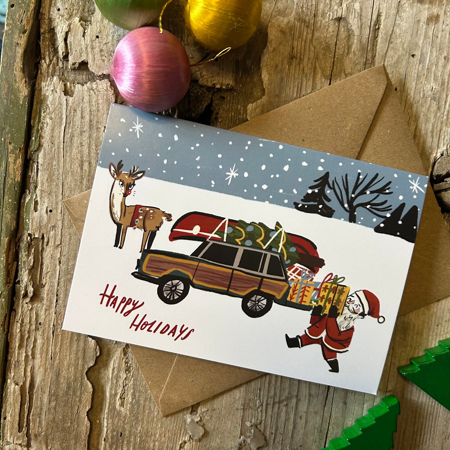 Santa car card