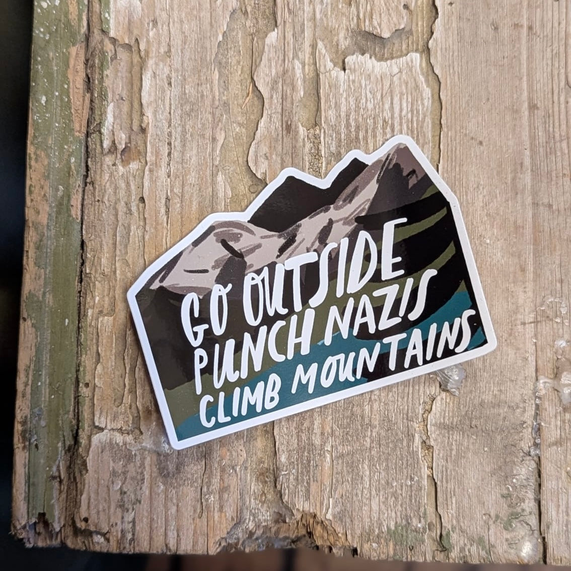 Climb mountains sticker
