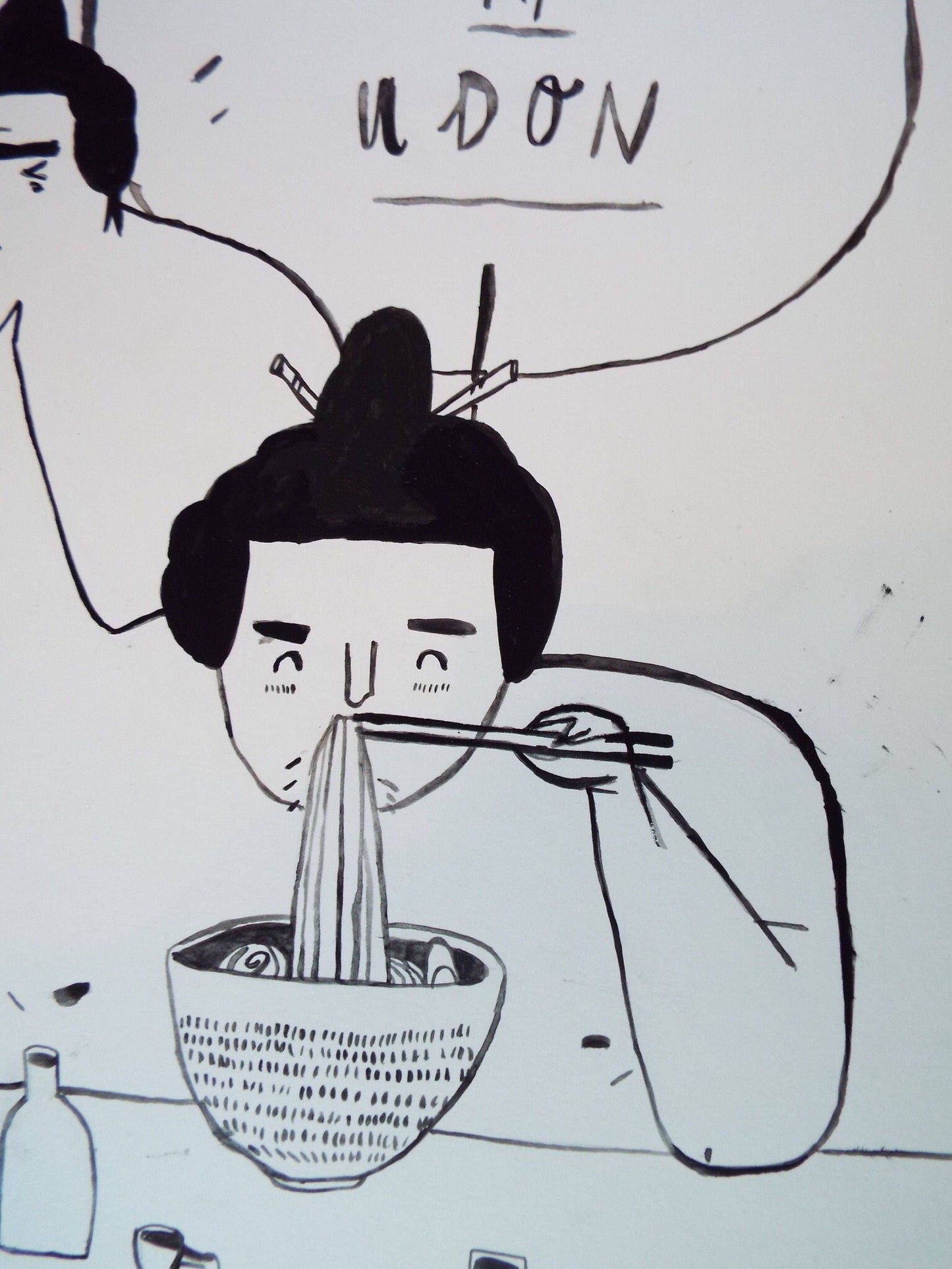 Hands of my Udon original illustration