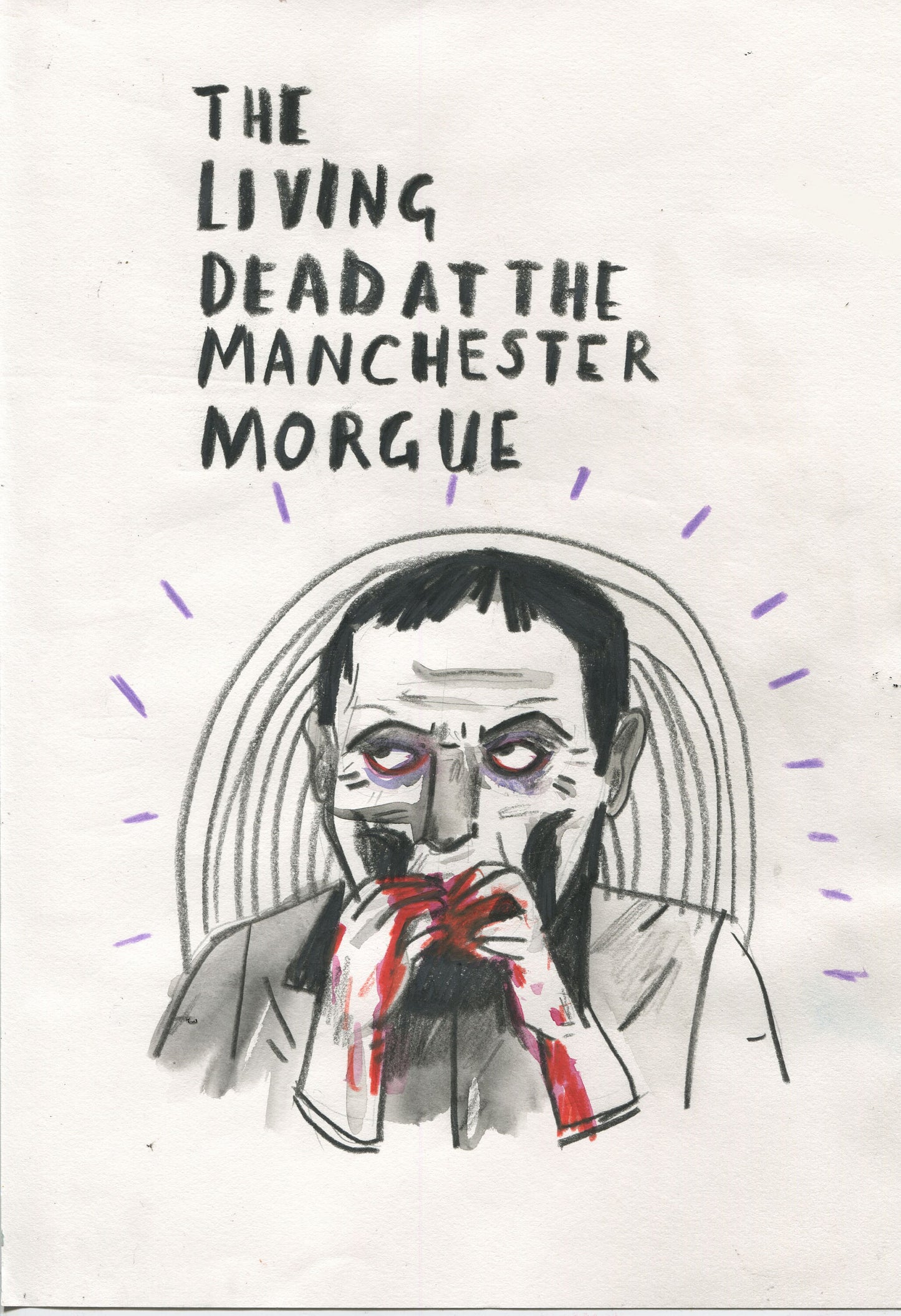 The Living Dead At Manchester Morgue Original Illustration