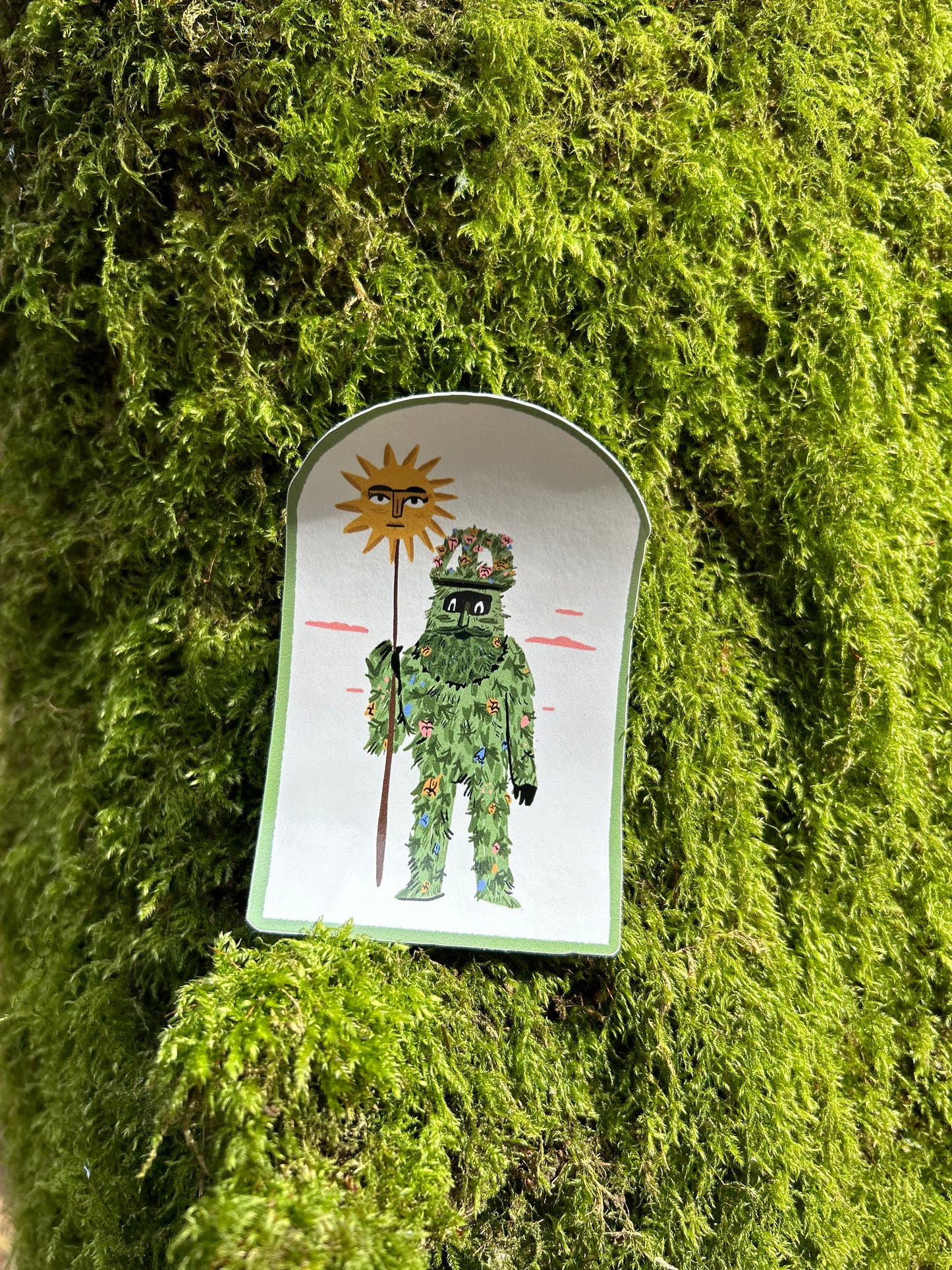 10cm Green man sticker