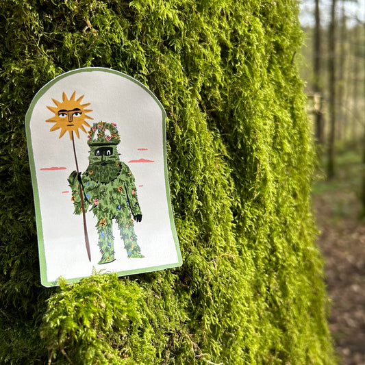 10cm Green man sticker