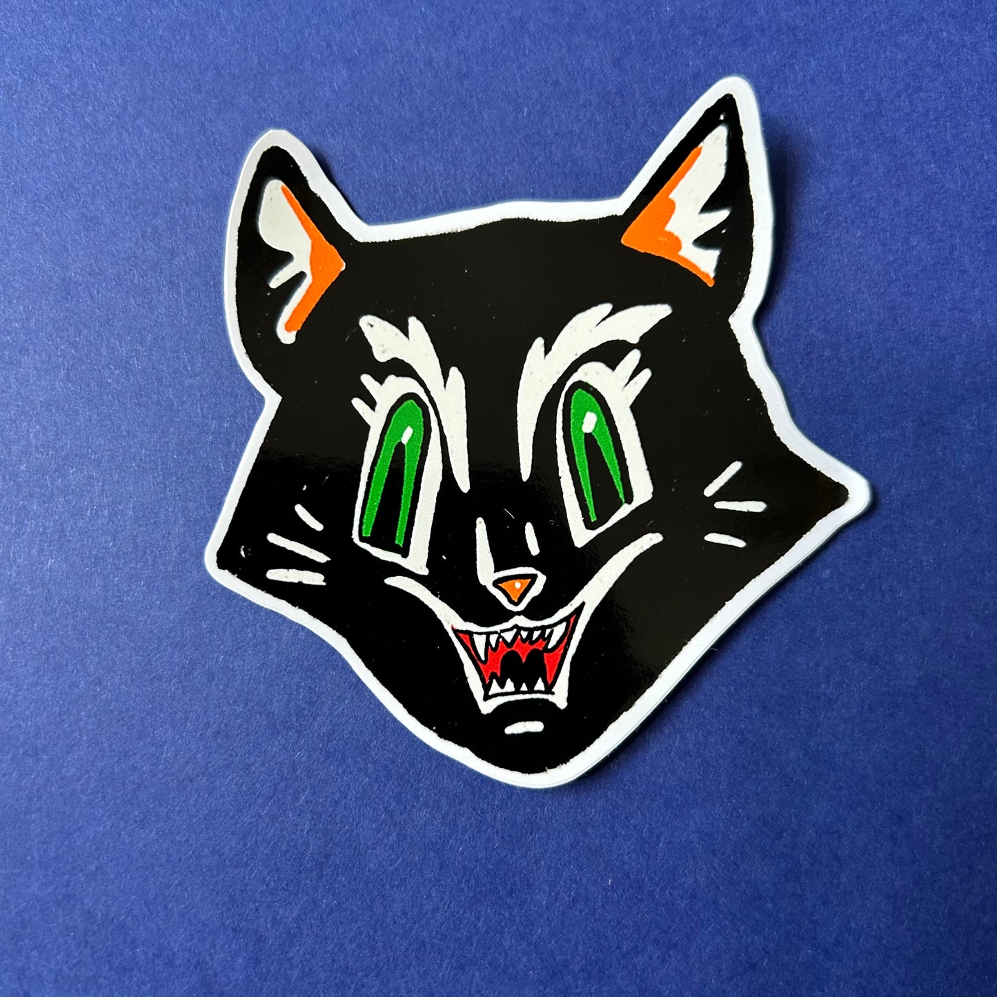 Halloween cat sticker