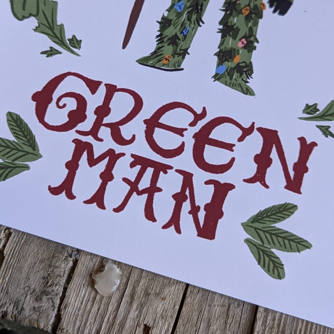 Green man print