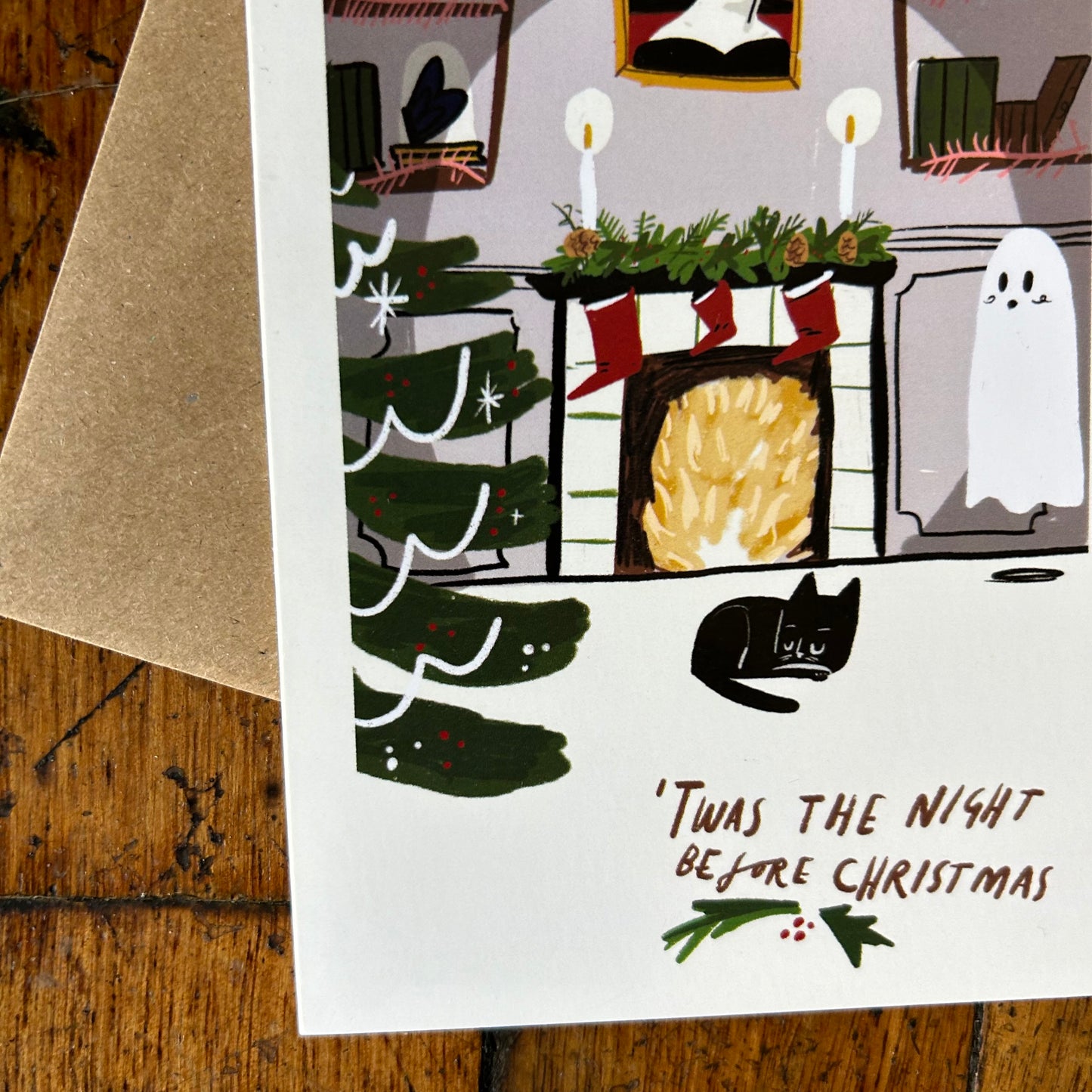 Ghost Christmas card