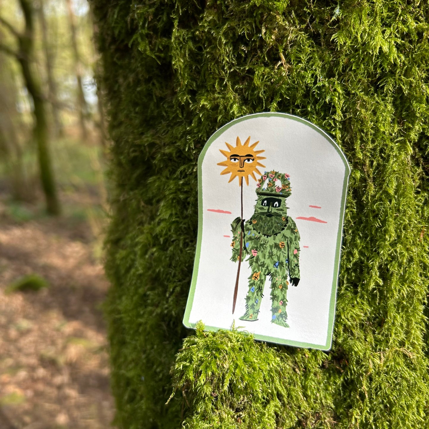 10cm Green man sticker