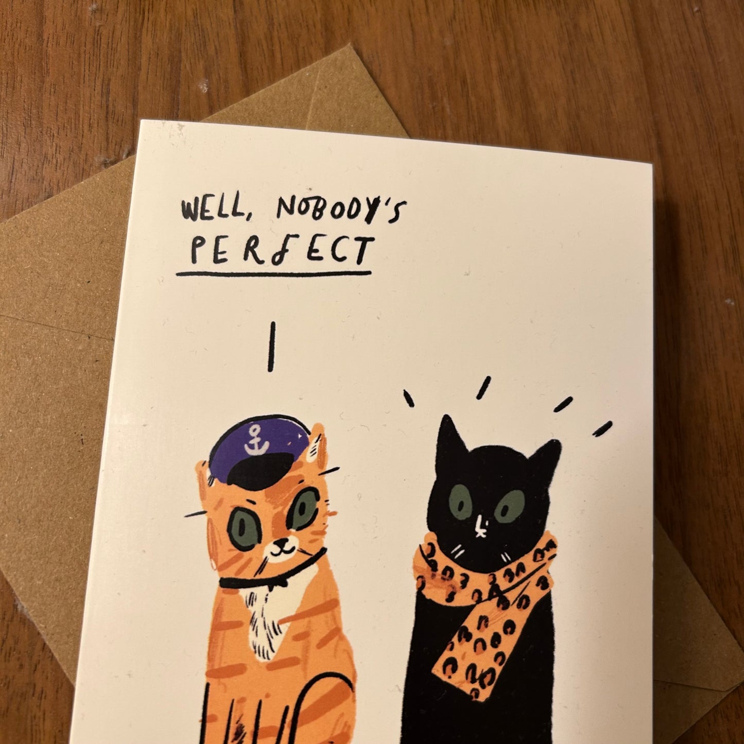 Nobody’s perfect card