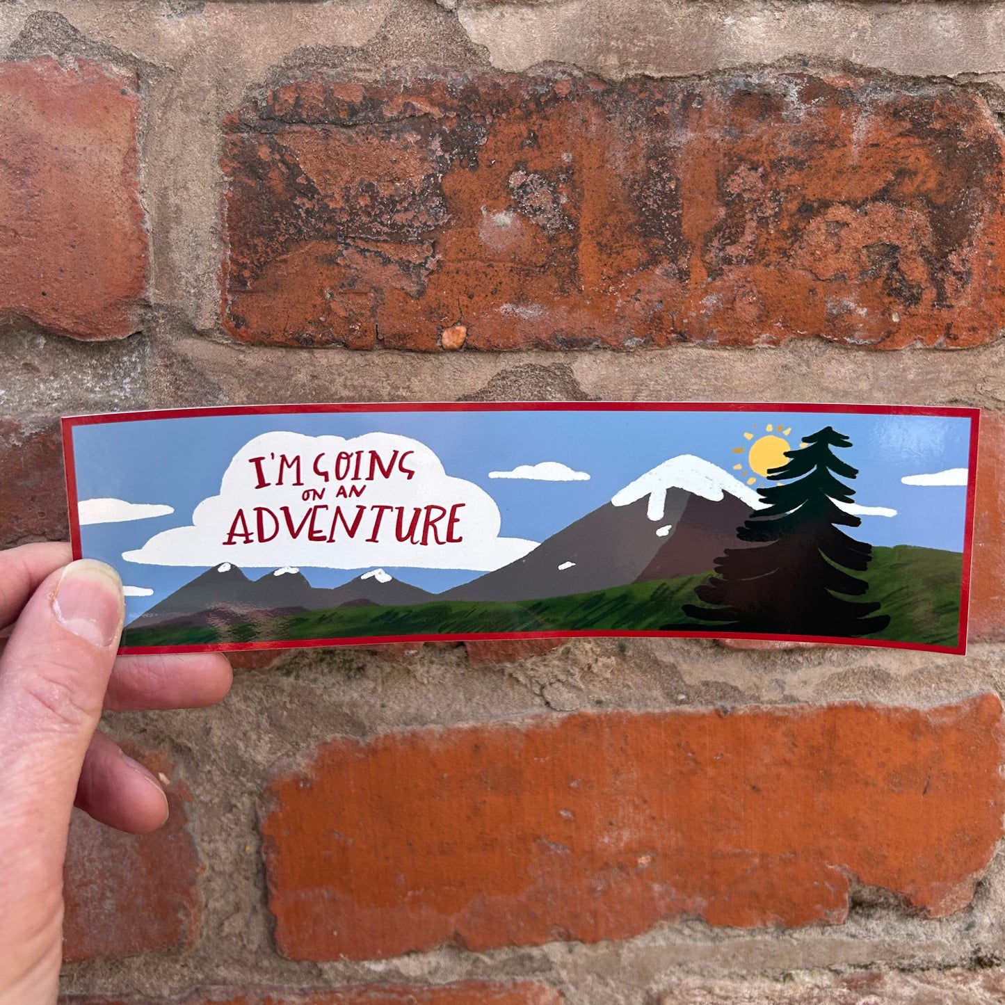 I’m going on an adventure sticker