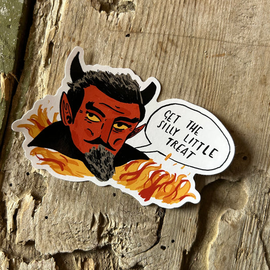 10cm silly little treat sticker