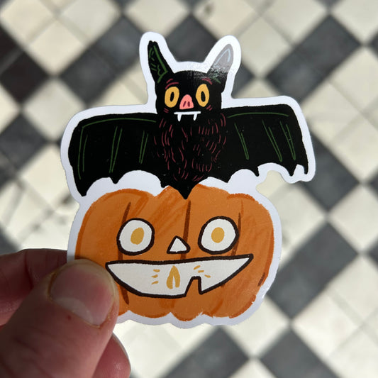 8cm pumpkin sticker