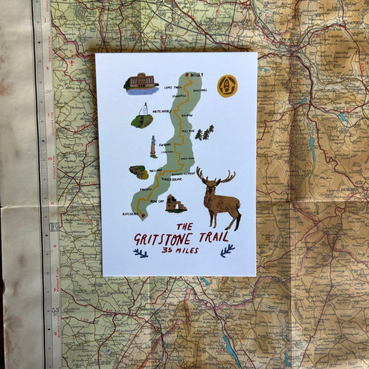 Gritstone trail postcard