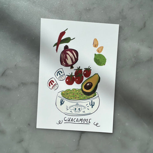 Guacamole postcard