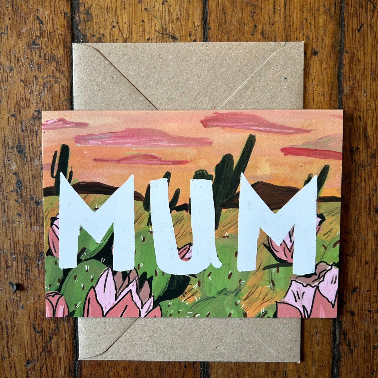 Mum cactus card