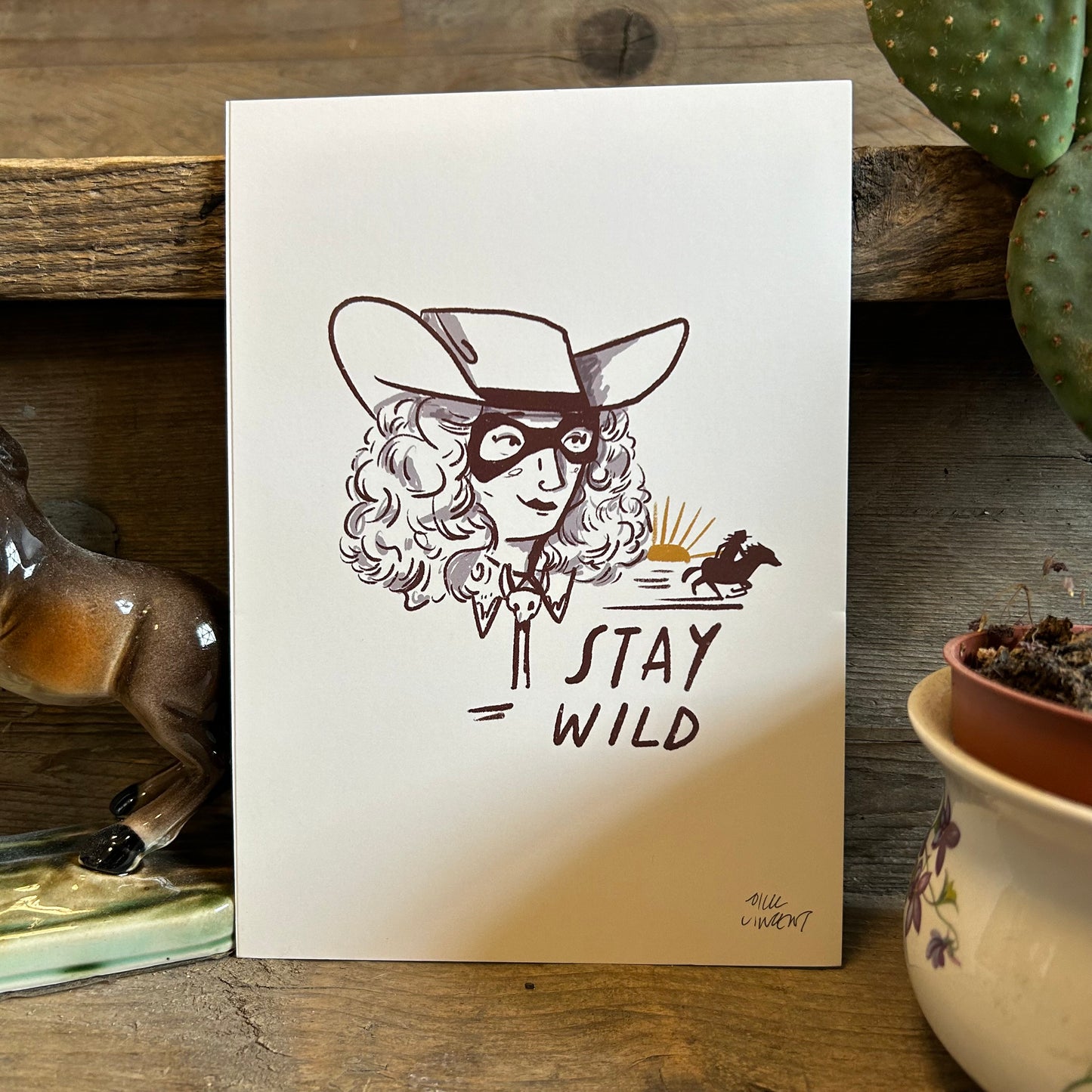 Stay wild mini print