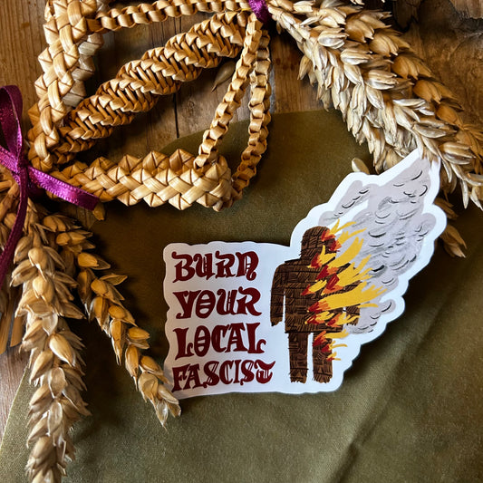 Burn your local sticker