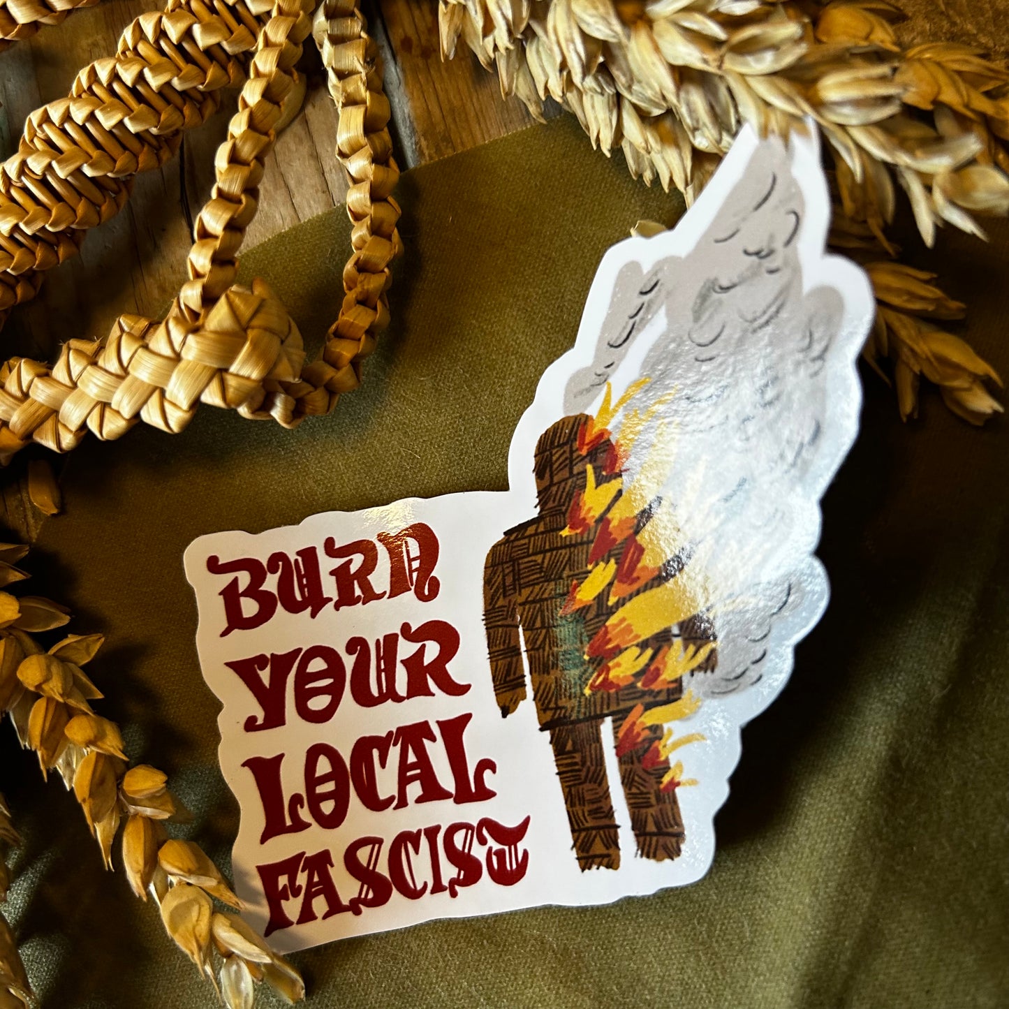 Burn your local sticker