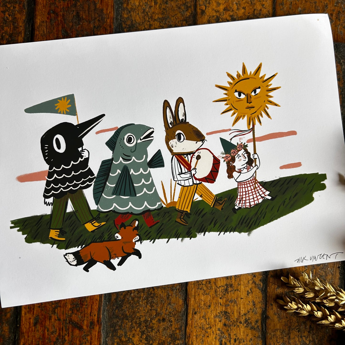 Summer parade illustration