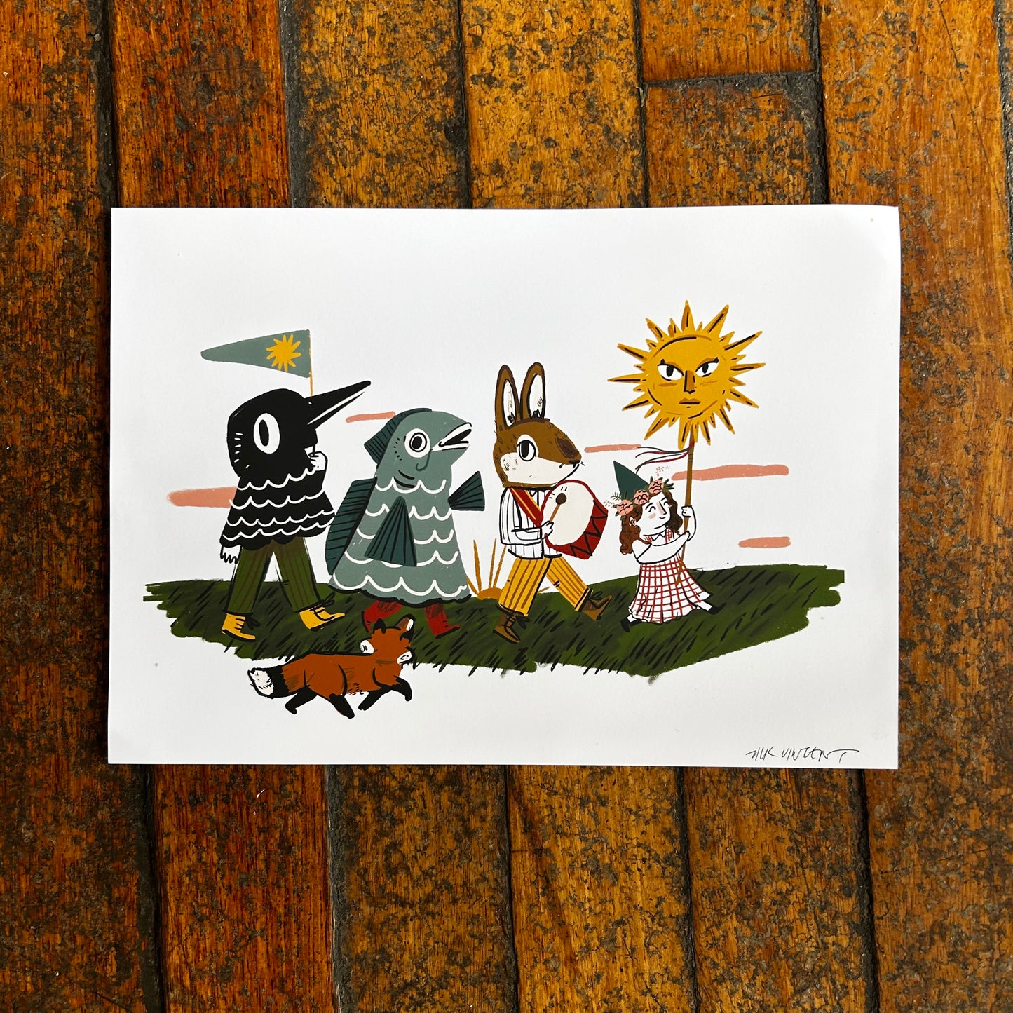 Summer parade illustration