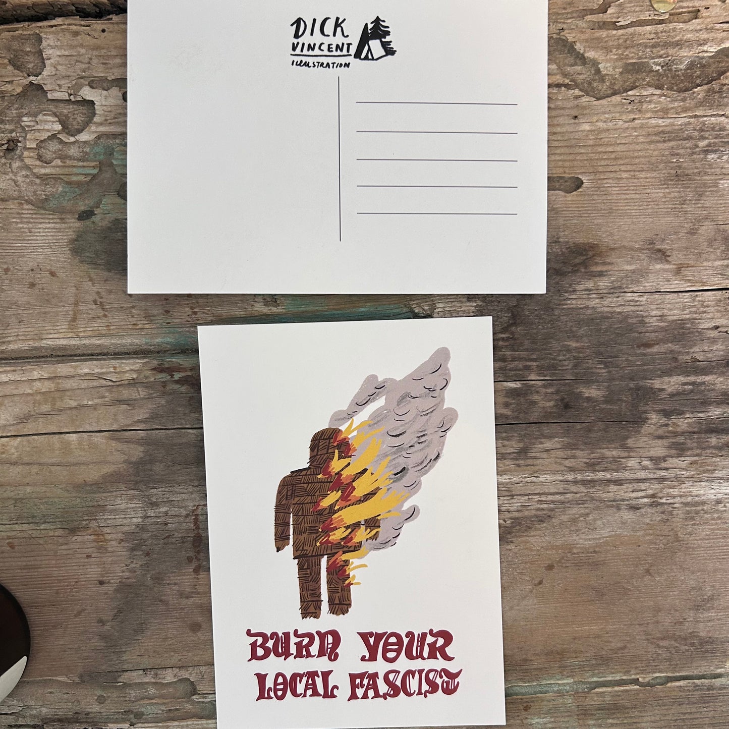 Burn your local fascist postcard