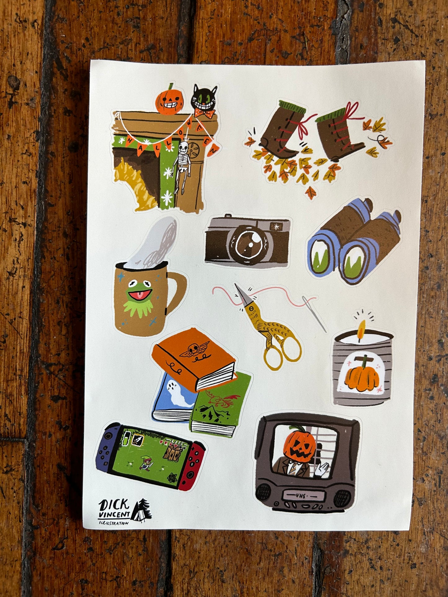 Autumn sticker sheet