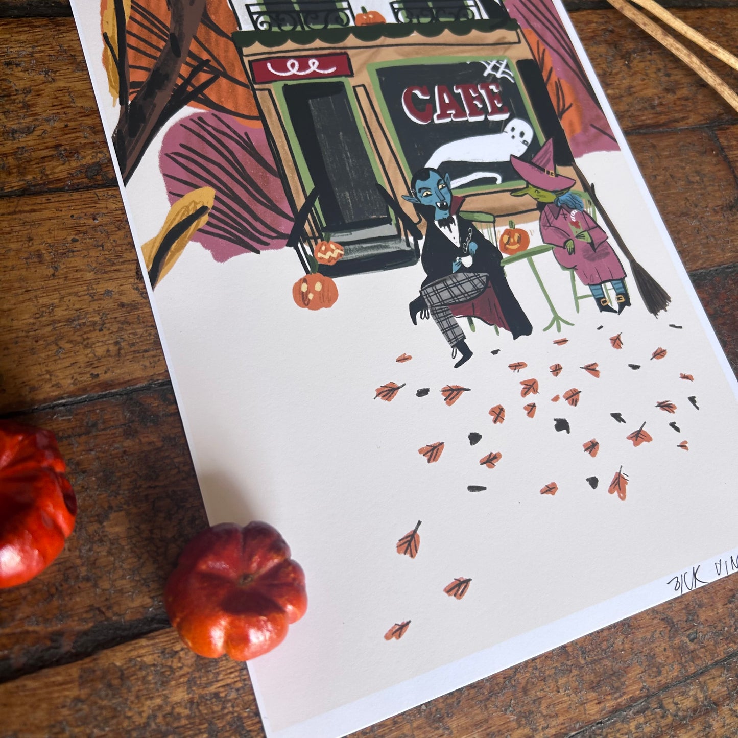 Spooky cafe print