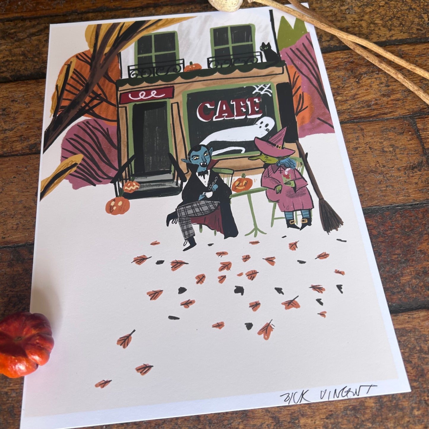 Spooky cafe print