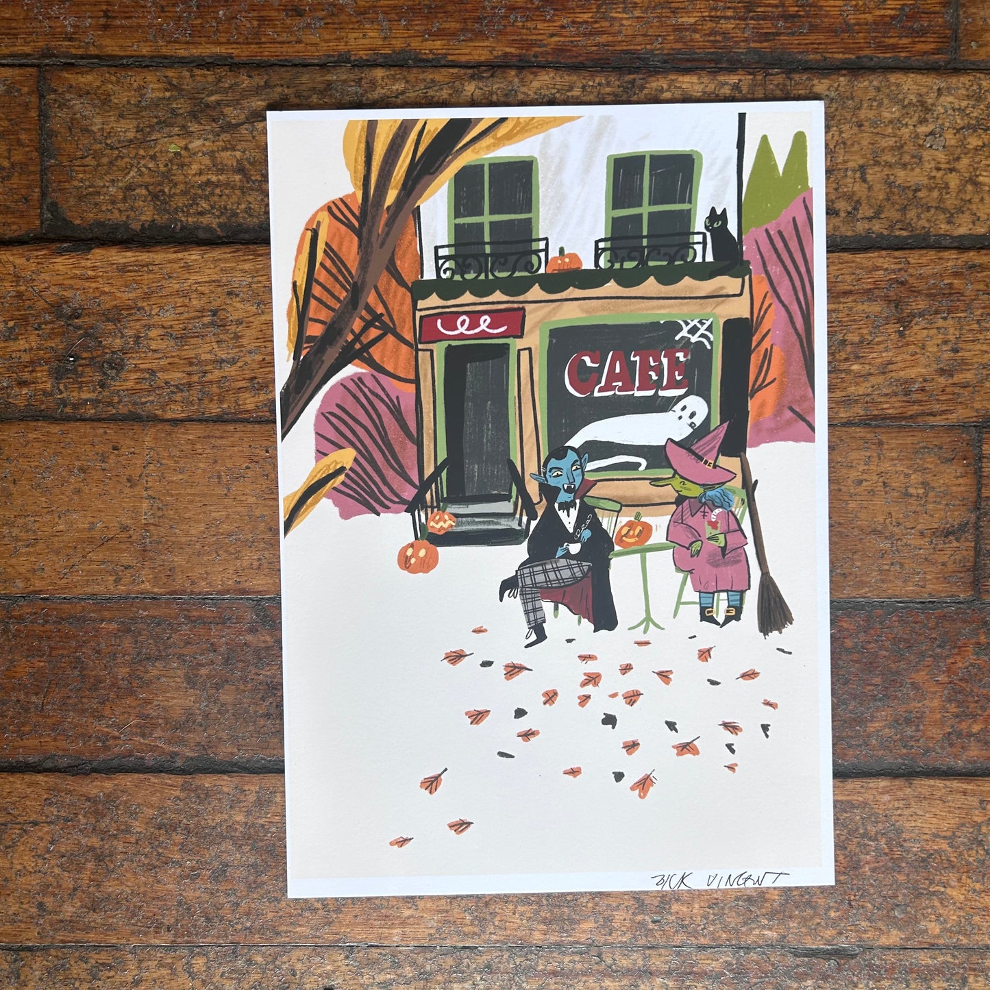 Spooky cafe print
