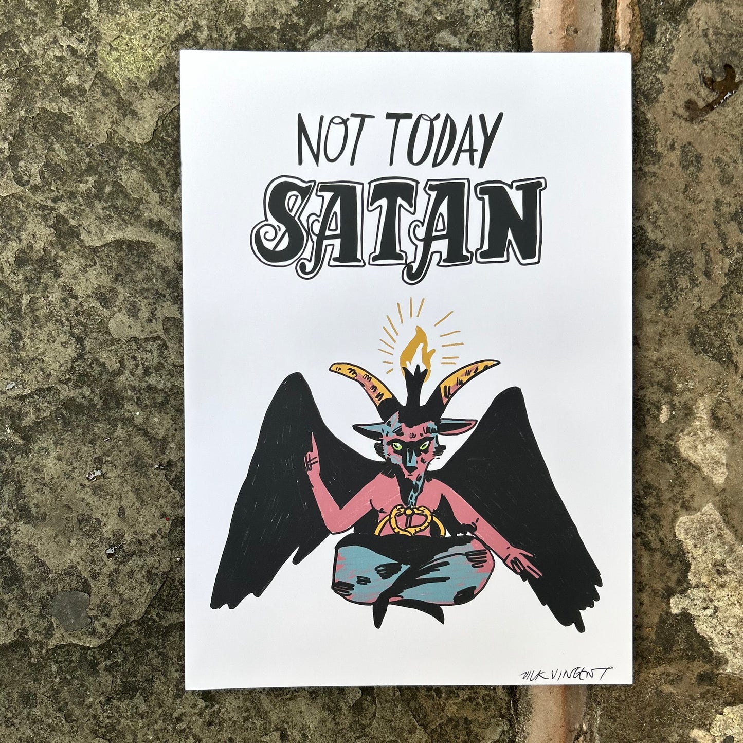 Not today satan print