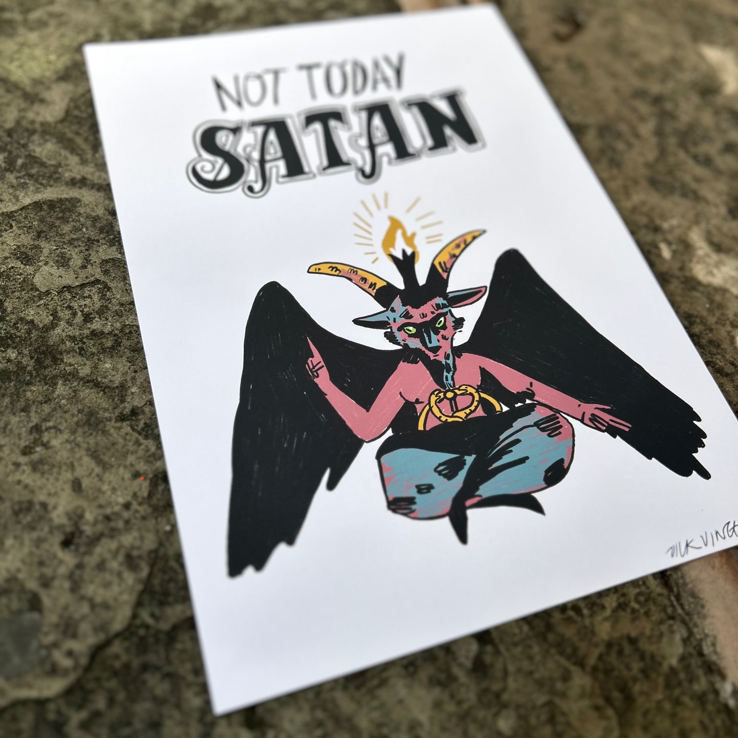 Not today satan print