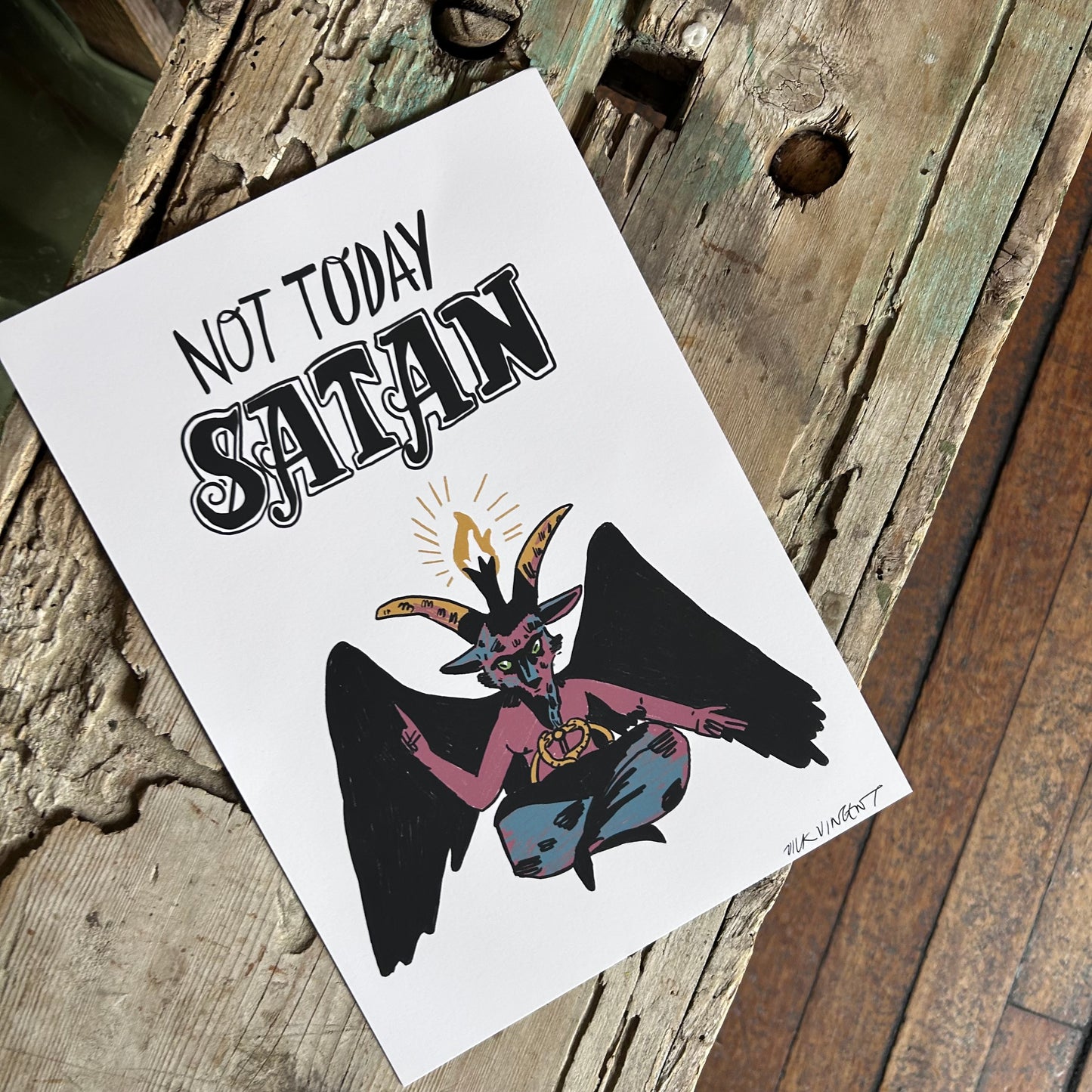 Not today satan print