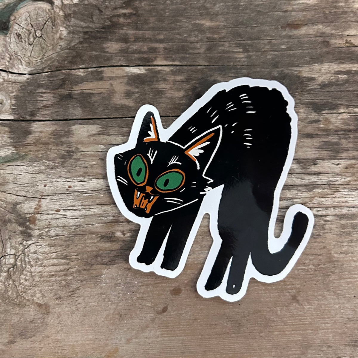 Halloween cat sticker