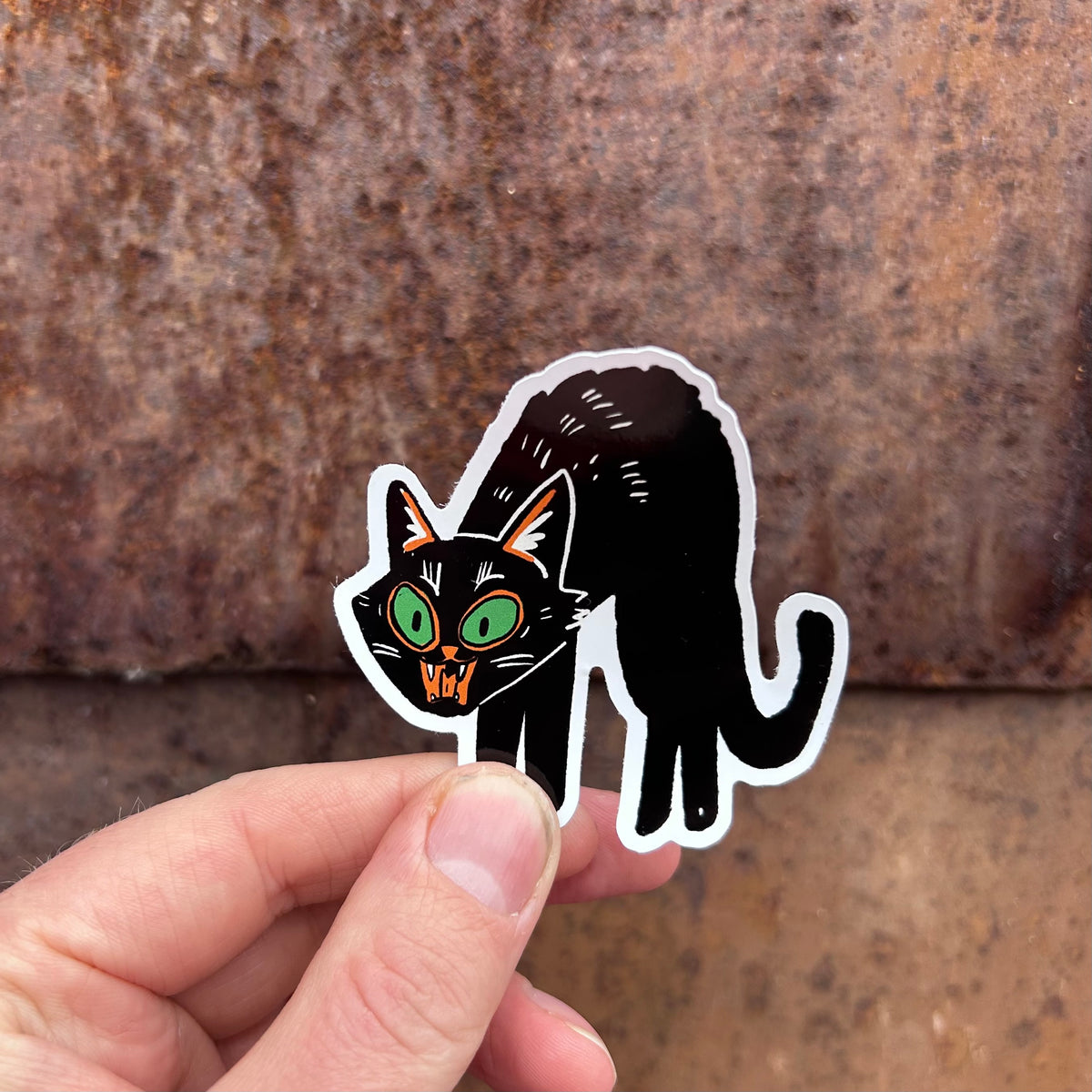 Halloween cat sticker
