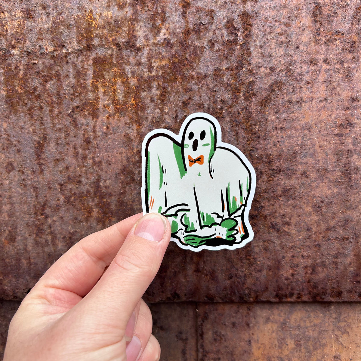 Halloween ghost sticker